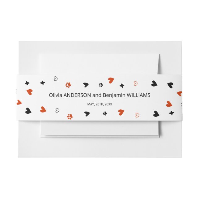 Cintas Para Invitaciones Cute Whimsical French Bulldog Wedding Stationery (Anverso Ejemplo)