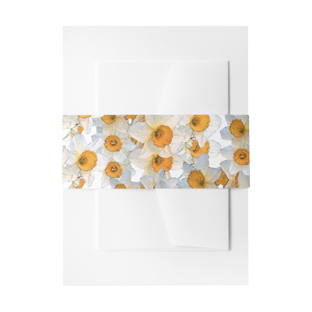 Cintas Para Invitaciones Daffodil fresco (Anverso Ejemplo)