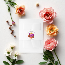 Cintas Para Invitaciones Dahlia Autumn Boda Floral