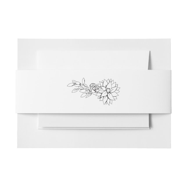 Cintas Para Invitaciones Dahlia Belly Band (Anverso Ejemplo)