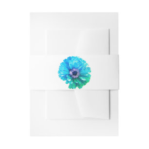 Cintas Para Invitaciones Daisy azul verde azulado