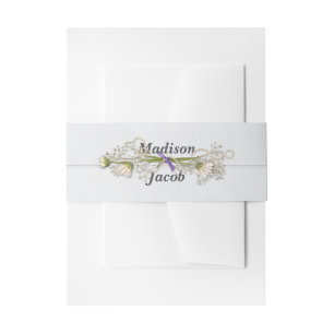 Cintas Para Invitaciones Daisy Bouquet con Perlas en la Campana de Invitaci