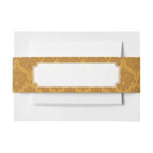 Cintas Para Invitaciones Damasco de oro de lujo