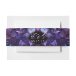 Cintas Para Invitaciones Dark Amethyst Boho Witch Crystals Black Wedding