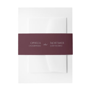 Cintas Para Invitaciones Dark Gothic Floral Burgundy Boda