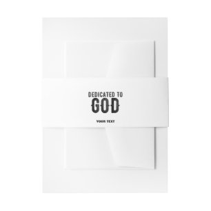 CINTAS PARA INVITACIONES DEDICADO A DIOS PERSONALIZABLE GUAY TEXTO NEGRO