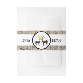 Cintas Para Invitaciones Deer Love Woodland Deer Boda Personalizado