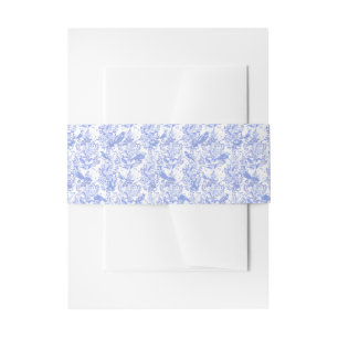 Cintas Para Invitaciones Delft Blue White Chinoiserie Floral Rococo Toile