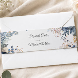 Cintas Para Invitaciones Delicado Aquarela Etéreo Foliaje Sereno  