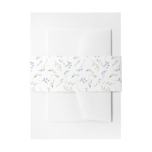 Cintas Para Invitaciones Delicado Boda de Flores Silvestres Azules