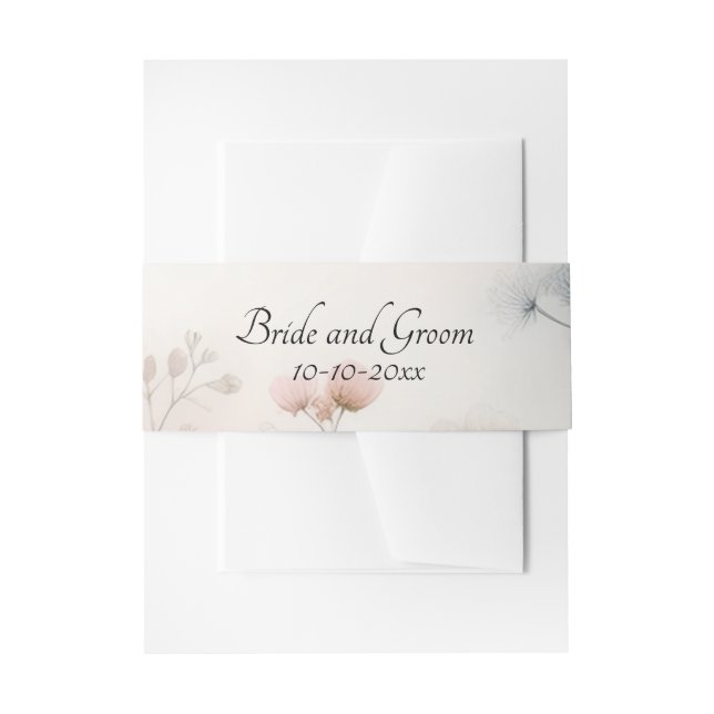 Cintas Para Invitaciones Delicate Queen Anne's Lace (Anverso Ejemplo)