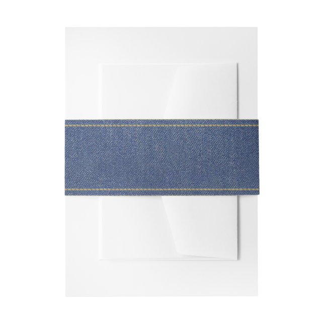 Cintas Para Invitaciones Denim Look Belly Band (Anverso Ejemplo)