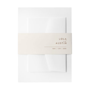 Cintas Para Invitaciones Desierto simple Blanco natural