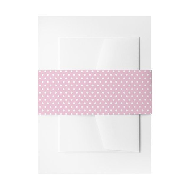 Cintas Para Invitaciones Despedida de soltera con lunares rosados (Anverso Ejemplo)