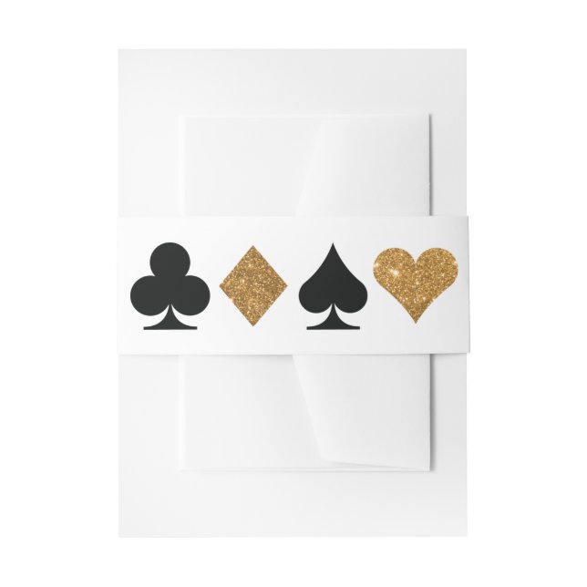 Cintas Para Invitaciones Destiny Vegas invita a la Purpurina de oro Faux Be (Anverso Ejemplo)