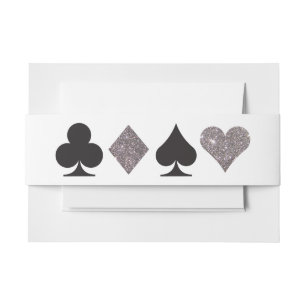 Cintas Para Invitaciones Destiny Vegas Invitan a la Purpurina Bellyband a l