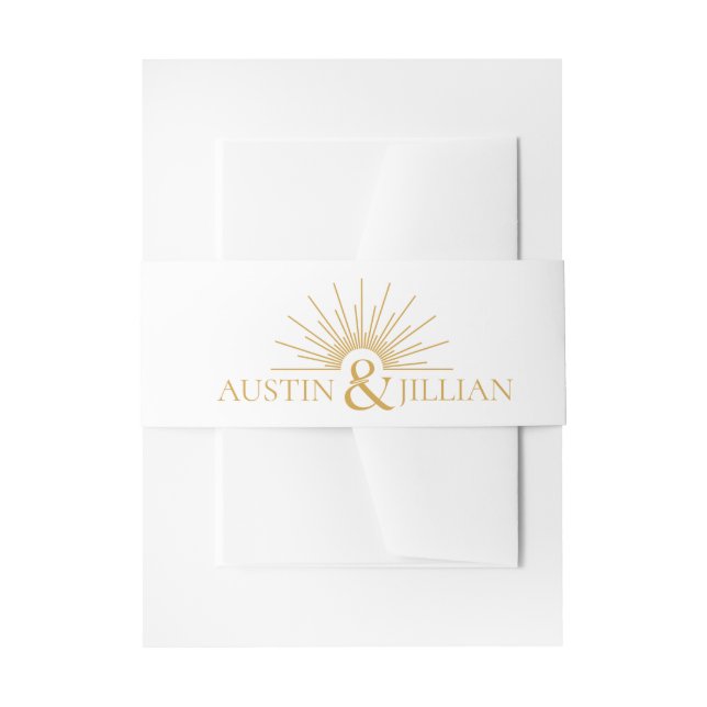 Cintas Para Invitaciones Detalles de Boda Invitación de Boda Moderna Vientr (Anverso Ejemplo)