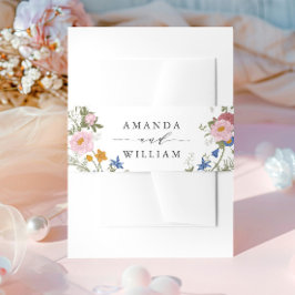 Cintas Para Invitaciones Detalles del Boda Pastel Pink Boho Wildflowers