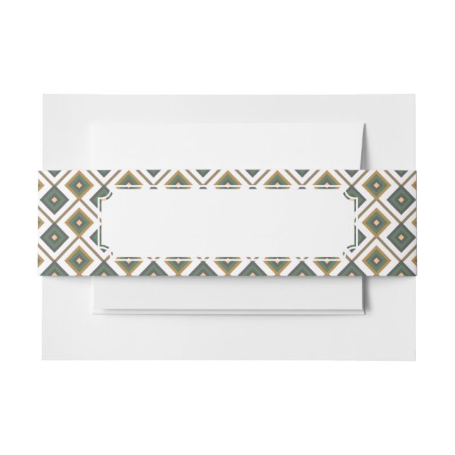 Cintas Para Invitaciones Diamante en verde (Anverso Ejemplo)
