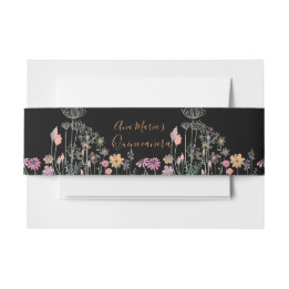 Cintas Para Invitaciones Dibujo de acuarela de campo de flores silvestres