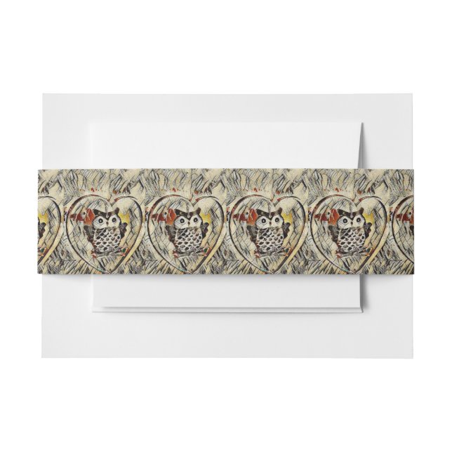 Cintas Para Invitaciones Dibujo de búho (Anverso Ejemplo)