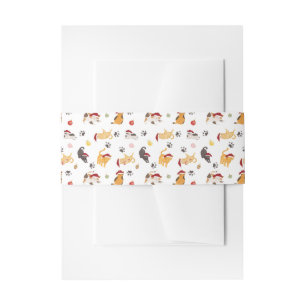 Cintas Para Invitaciones Dibujo de gato navideño adorable