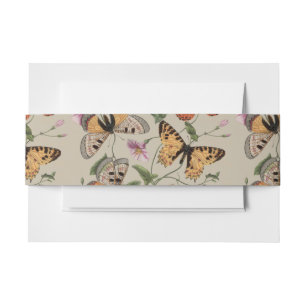 Cintas Para Invitaciones Dibujo de la Colección de Mariposas y Polillas de