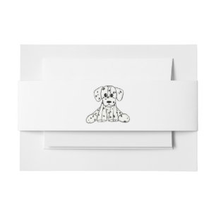 Cintas Para Invitaciones Dibujo de perro de peluche dálmata contorno simple