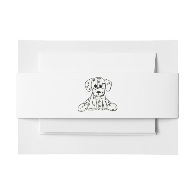 Cintas Para Invitaciones Dibujo de perros rellenos dálmatas esquema simple  (Anverso Ejemplo)