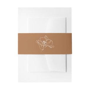 Cintas Para Invitaciones Dibujo floral simple elegante