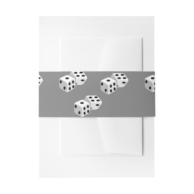 Cintas Para Invitaciones Dices en gris (Anverso Ejemplo)