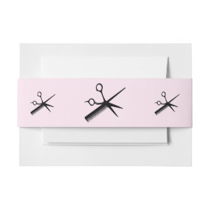 Cintas Para Invitaciones Diseño de esteticista rosa