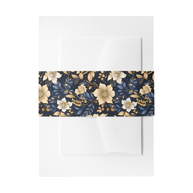 Cintas Para Invitaciones Diseño de serie floral Boda 6 (Anverso Ejemplo)