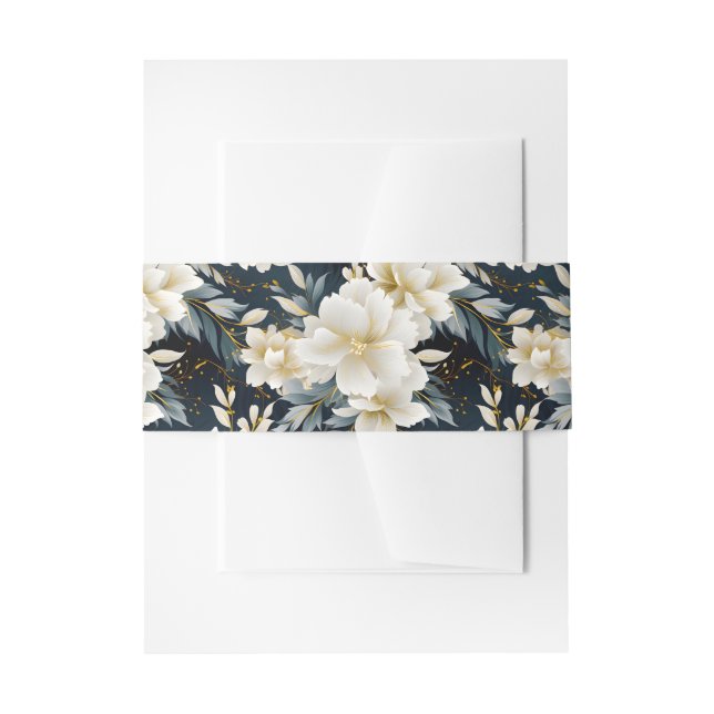 Cintas Para Invitaciones Diseño de serie floral Boda 8 (Anverso Ejemplo)