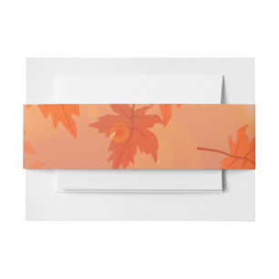Cintas Para Invitaciones Diseño otoñal con hojas de arce y efecto bokeh