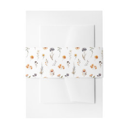 Cintas Para Invitaciones Ditsy Sunflowers & Wildflowers Fall Wedding