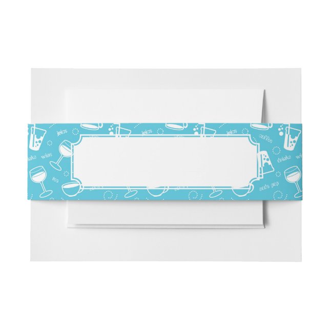 Cintas Para Invitaciones Diversas bebidas (Anverso Ejemplo)