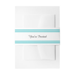 Cintas Para Invitaciones Doble trazo Verde azulado - Banda Belly