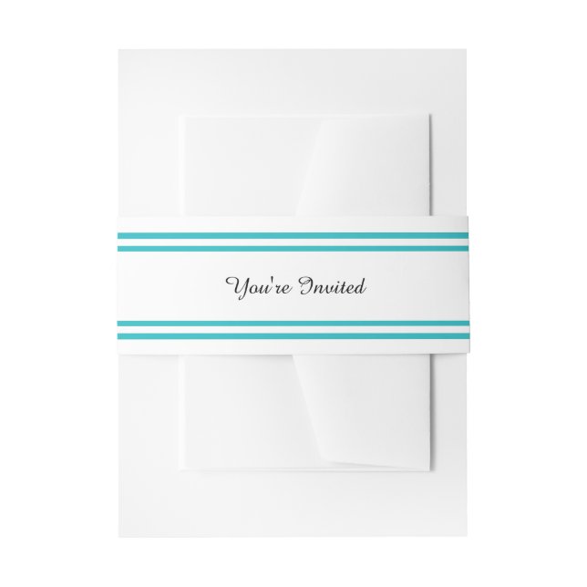 Cintas Para Invitaciones Doble trazo Verde azulado - Banda Belly (Anverso Ejemplo)