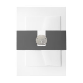 Cintas Para Invitaciones Dólar de arena solitaria - Gris carbonero - Boda e