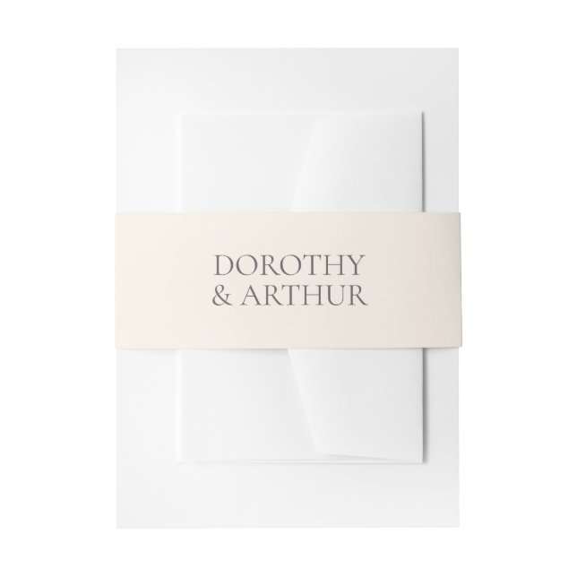 Cintas Para Invitaciones Dorothy Earthy Neutral Elegant Wedding (Anverso Ejemplo)