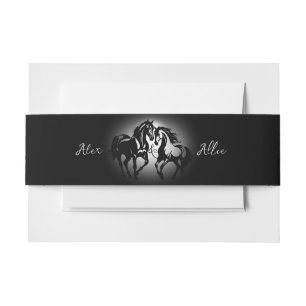 Cintas Para Invitaciones Dos caballos enamorados pareja de amantes de cabal