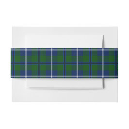 Cintas Para Invitaciones Douglas Scottish Tartan Belly Band