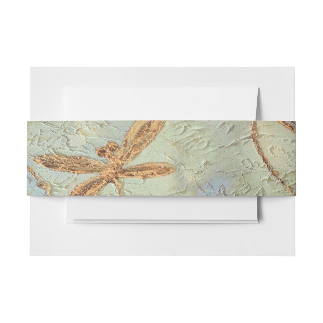 Cintas Para Invitaciones Dragonfly Dance Gold (Anverso Ejemplo)