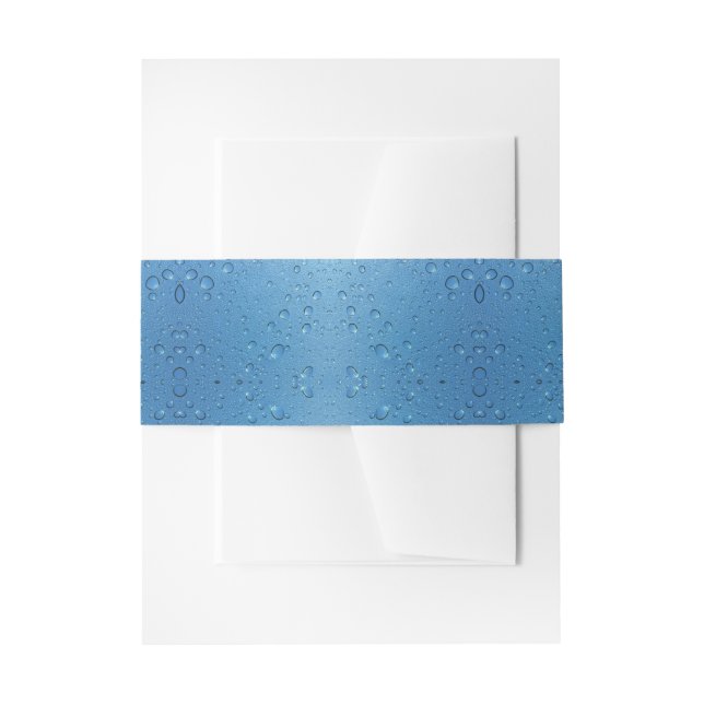 Cintas Para Invitaciones Droplas de agua contra el cielo azul (Anverso Ejemplo)