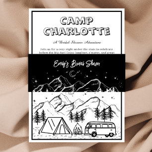 Cintas Para Invitaciones Ducha negra y blanca de novias