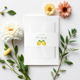 Cintas Para Invitaciones Ducha principal de brigada con limón