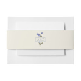 Cintas Para Invitaciones Dulce crema de pasteles y Boda floral azul