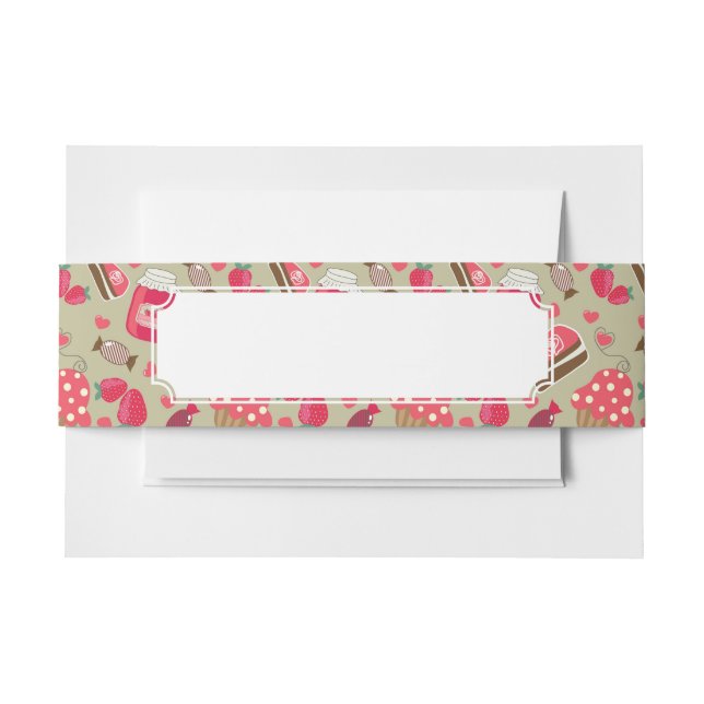 Cintas Para Invitaciones Dulces retros (Anverso Ejemplo)