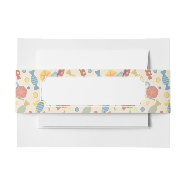 Cintas Para Invitaciones Dulces y modelo del caramelo (Anverso Ejemplo)